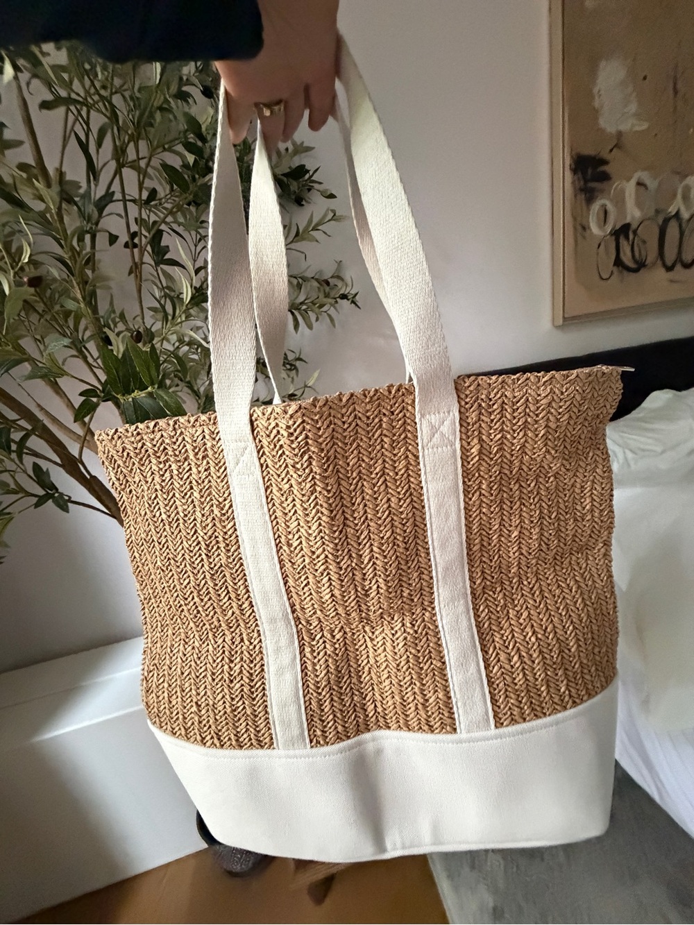 NWOT Show Me Your Mumu Sunseeker Straw Tote Beach Tote - Picture 7 of 7